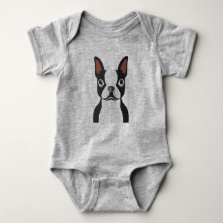 Body Para Bebê Bodysuit do jérsei de Boston Terrier do bebê