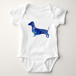 Body Para Bebê Bodysuit do jérsei do bebê, cão branco do