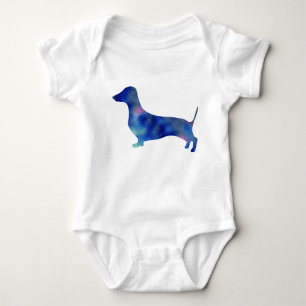 Body Para Bebê Bodysuit do jérsei do bebê, cão branco do