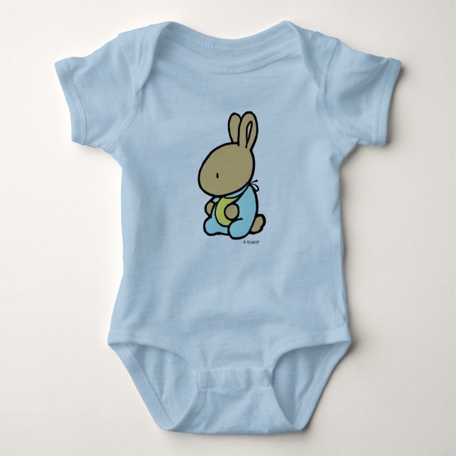 Body Para Bebê Bodysuit do jérsei do bebê, coelho doce (Frente)