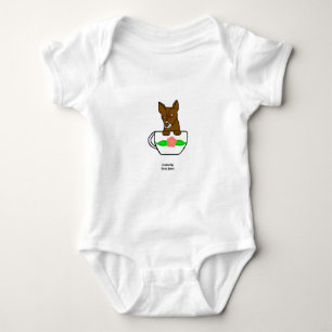 Body Para Bebê Bodysuit do jérsei do bebê da chihuahua do Teacup