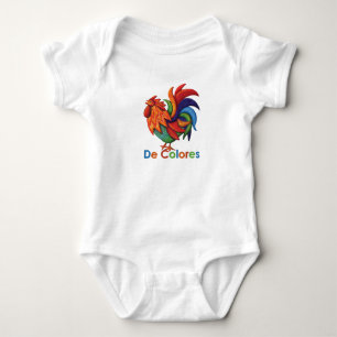 Body Para Bebê Bodysuit do jérsei do bebê de De Colores Galo