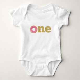 Body Para Bebê Bodysuit do primeiro aniversario da rosquinha