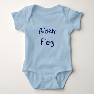 Body Para Bebê Bodysuit do significado do nome do bebê de Aiden
