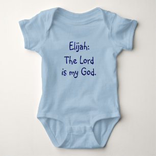 Body Para Bebê Bodysuit do significado do nome do bebê de Elijah