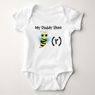 Body Para Bebê Bodysuit engraçado da abelha para o bebê. Meu pai