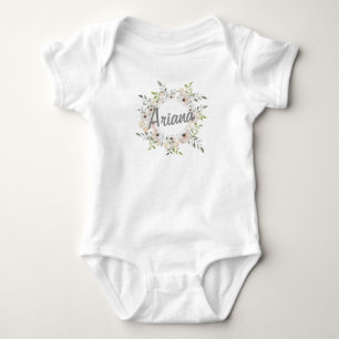 Body Para Bebê Bodysuit floral conhecido feito sob encomenda