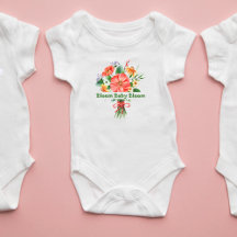 Bodysuit Floral em Aquarela "Bloom Baby Bloom"