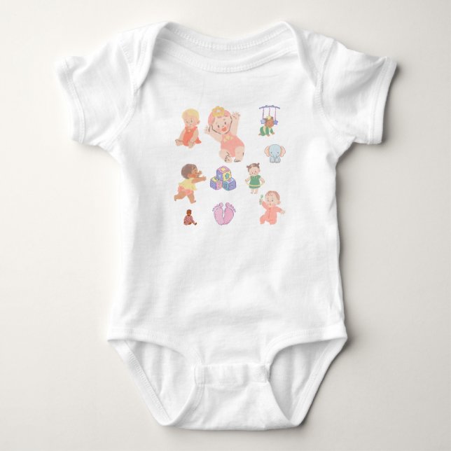 Body Para Bebê Bodysuit Fofo e Macio para Bebê – Bella+Canvas Tri (Frente)
