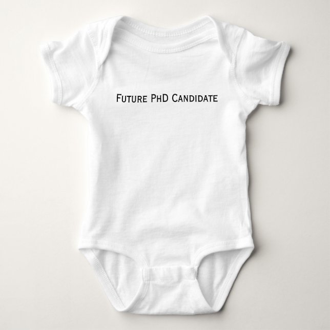 Body Para Bebê Bodysuit futuro do bebê do candidato do PhD (Frente)