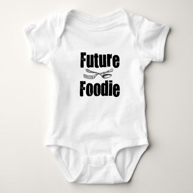 Body Para Bebê Bodysuit futuro do jérsei do bebê de Foodie (Frente)