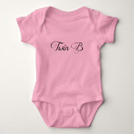 Body Para Bebê Bodysuit gêmeo gêmeo B" do tutu do rosa do "da