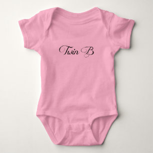 Body Para Bebê Bodysuit gêmeo gêmeo B" do tutu do rosa do "da
