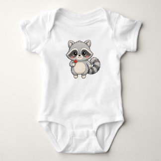 Body Para Bebê Bodysuit para Bebê Mapoel Guaxinim — Floresta Fofa