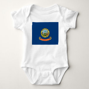 Body Para Bebê Bodysuit patriótico do bebê com a bandeira de