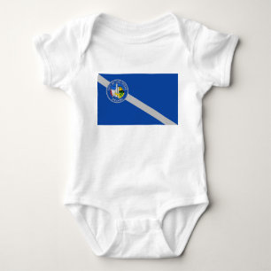 Body Para Bebê Bodysuit patriótico do bebê com a bandeira de La