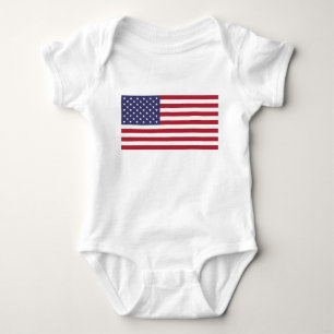 Body Para Bebê Bodysuit patriótico do bebê com a bandeira dos E