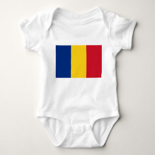 Body Para Bebê Bodysuit patriótico do bebê com bandeira Romania