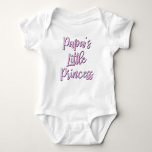 Body Para Bebê Bodysuit pequeno da princesa da papá para o bebê