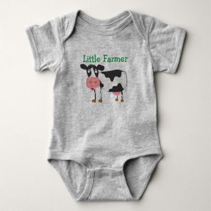 Body Para Bebê Bodysuit pequeno da vaca do fazendeiro