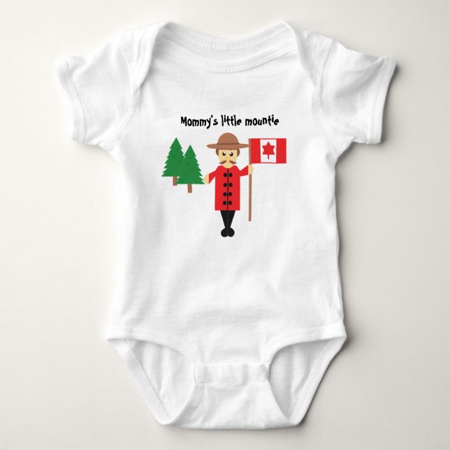 Body Para Bebê Bodysuit pequeno do bebê do Mountie | da mamã (Frente)