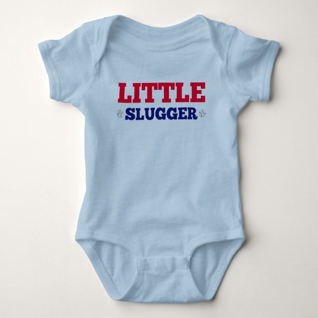 Body Para Bebê Bodysuit pequeno do bebê do slugger (Frente)