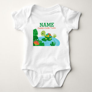 Body Para Bebê Bodysuit pequeno do jérsei do bebê da tartaruga