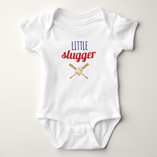 Body Para Bebê Bodysuit pequeno do slugger (Frente)