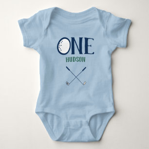 Body Para Bebê Bodysuit Personalizado de 1º Aniversário de Golfe