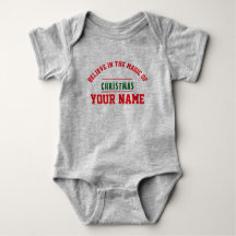 Bodysuit personalizado de Natal Jersey para Bebê c