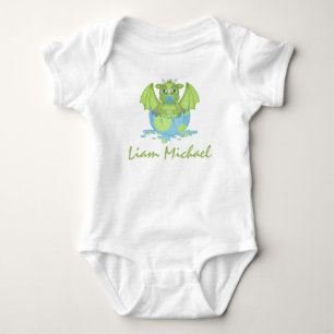 Body Para Bebê Bodysuit personalizado do jérsei do dragão do be