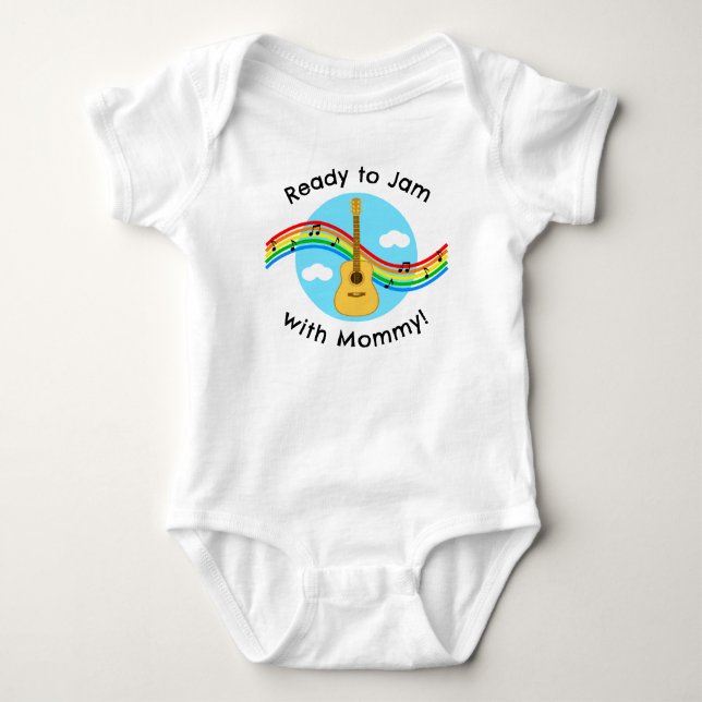 Body Para Bebê Bodysuit Personalizado Pronto para Jam (Frente)