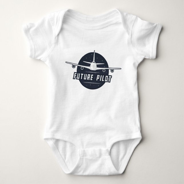 Body Para Bebê Bodysuit piloto futuro (Frente)