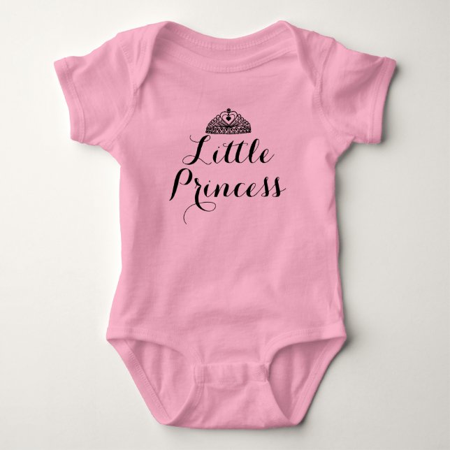 Body Para Bebê Bodysuit Princesa Pequena Rosa Tutu de Bebê (Frente)
