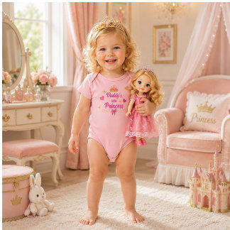 Body Para Bebê Bodysuit Princesinha do Papai