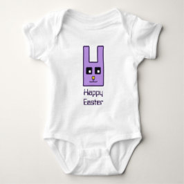 Body Para Bebê Bodysuit quadrado do bebê do coelhinho da Páscoa