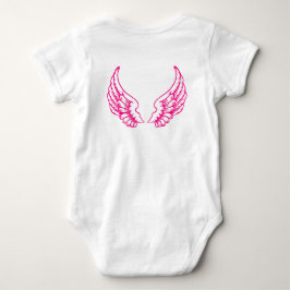 Body Para Bebê Bodysuit Rosa Asas de Anjo para Bebê