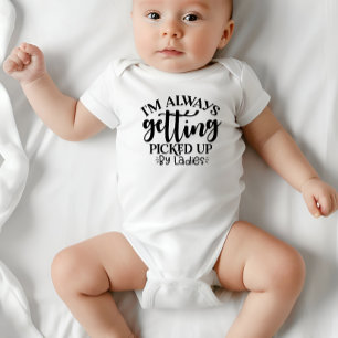 Body Para Bebê Bodysuit "Sempre Levado pelas Mulheres" Bebê
