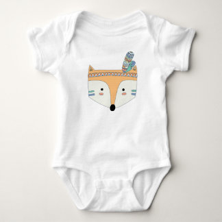 Body Para Bebê Bodysuit tribal do bebê do Fox de Boho