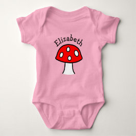 Body Para Bebê Bodysuit vermelho do bebê do cogumelo