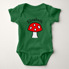 Body Para Bebê Bodysuit vermelho do bebê do cogumelo