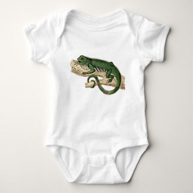 Body Para Bebê Bodysuit vívido do lagarto (Frente)
