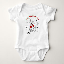 Body Para Bebê Bodysuite Playful Puppy Delight.
