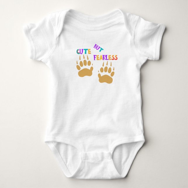 Body Para Bebê Bodysuits de Bebê Furão-Mel Cute But Fearless (Frente)