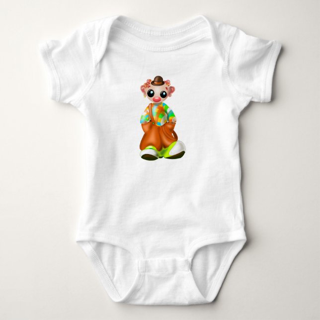 Body Para Bebê Bodysuits de Bebê Palhaço Fofo (Frente)