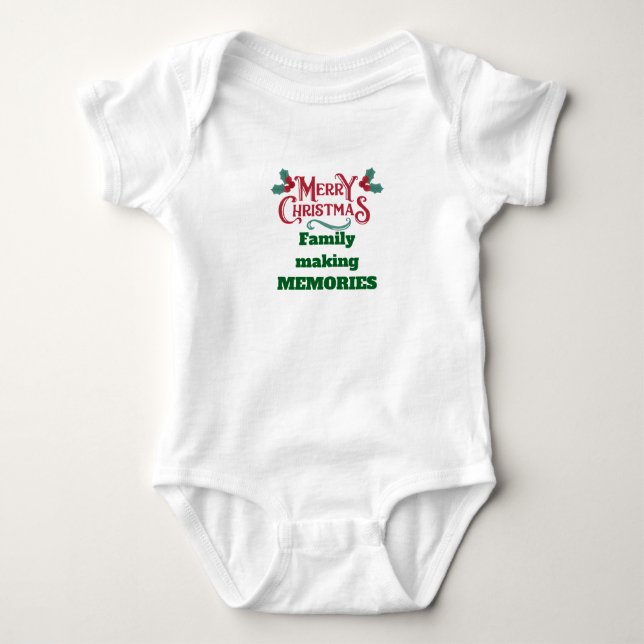 Body Para Bebê Bodysuits Feliz Natal (Frente)