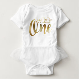 Body Para Bebê Bohemian Chic Wild One | Folha de ouro tribal