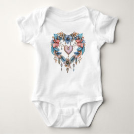 Body Para Bebê Bohemian Heart