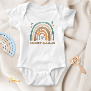Body Para Bebê Boho Arco-Íris Bênção Bebê Bodô