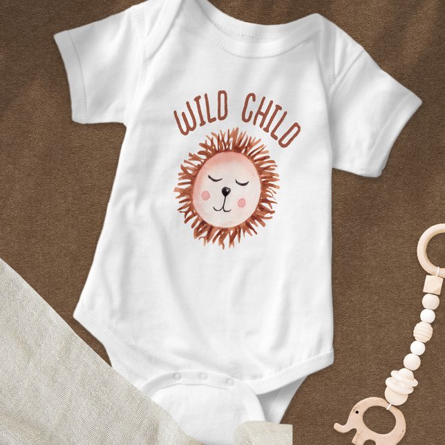 Body Para Bebê Boho Cute Lion Wild Child Baby (Criador carregado)